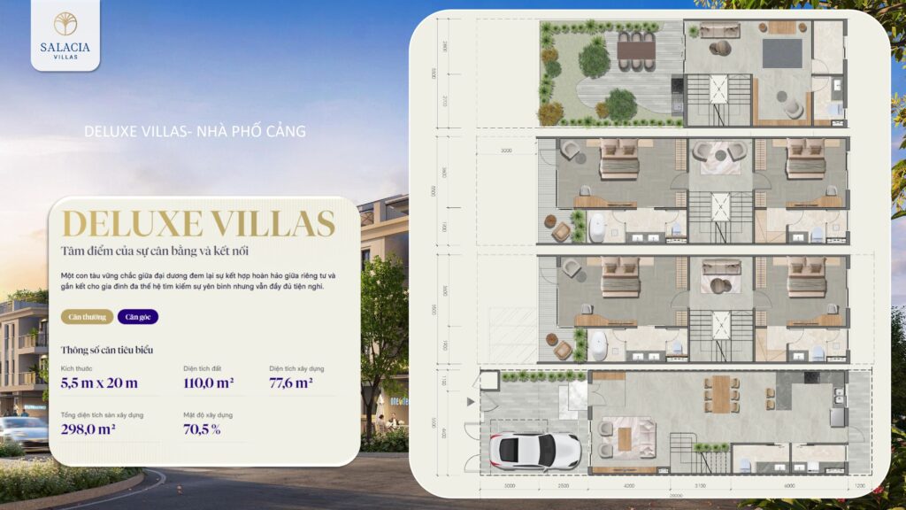 Thiết kế Nhà phố cảng dự án Salacia Villas