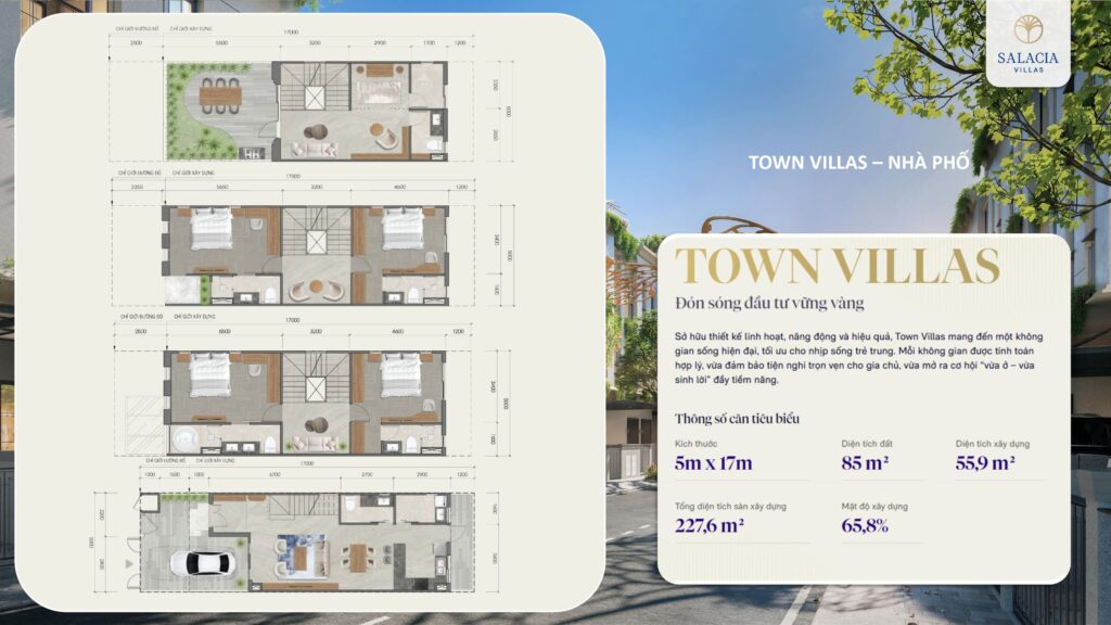 Thiết kế nhà phố liên kế vườn dự án Salaica Villas