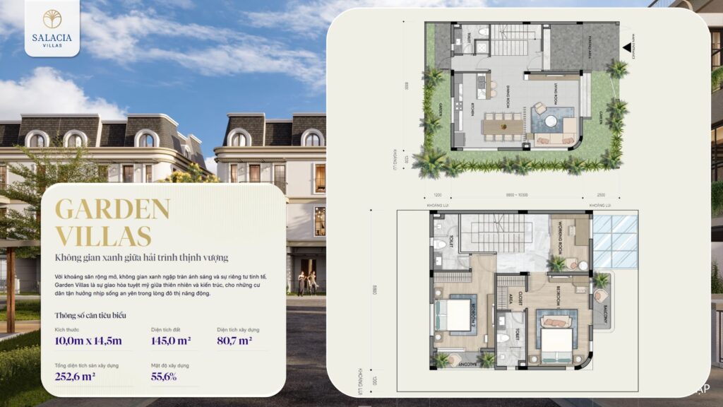 Thiết kế biệt thự song lập dự án Salacia Villas