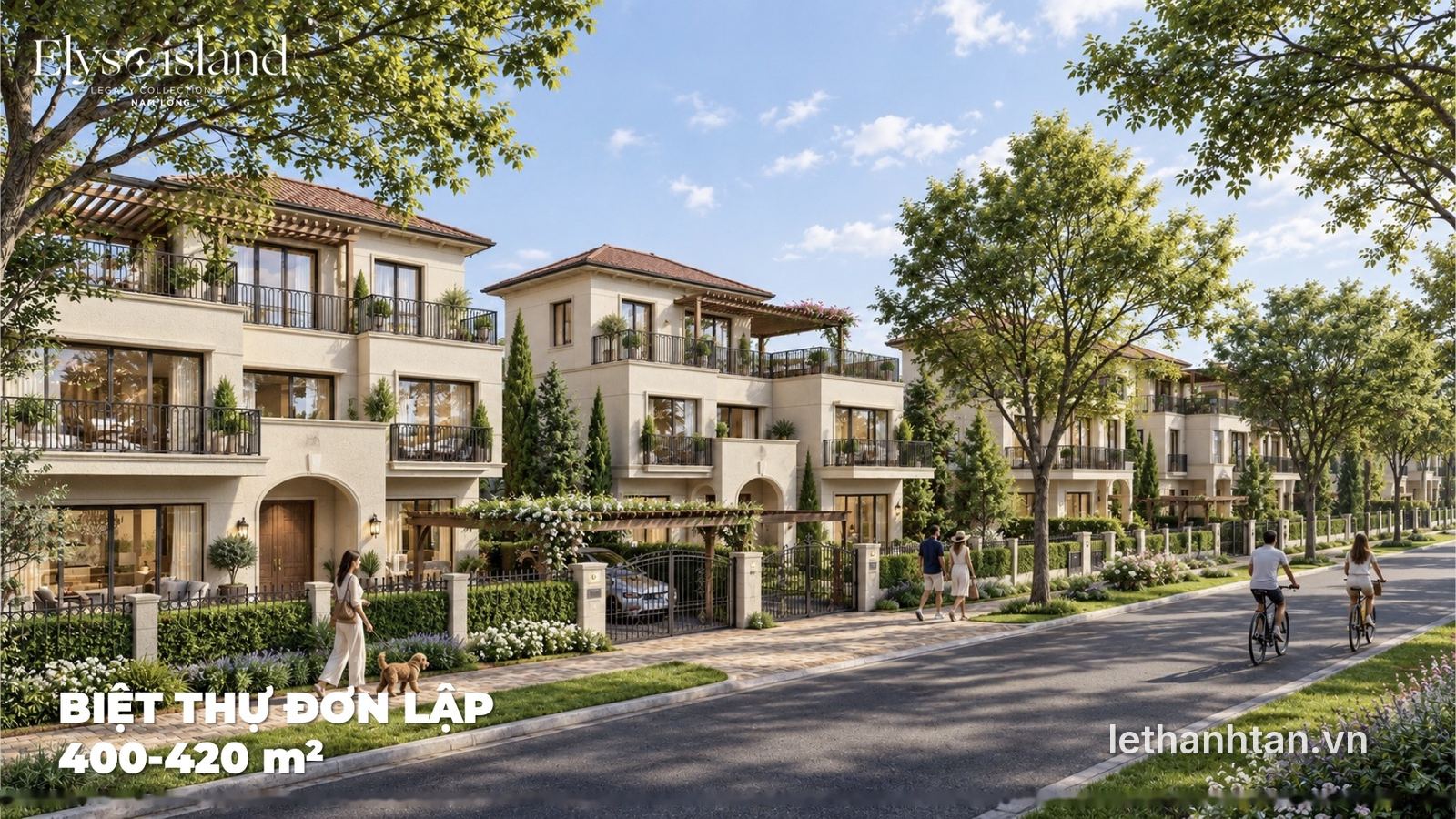 Biệt thự đơn lập 400-420 m2 Elyse Island