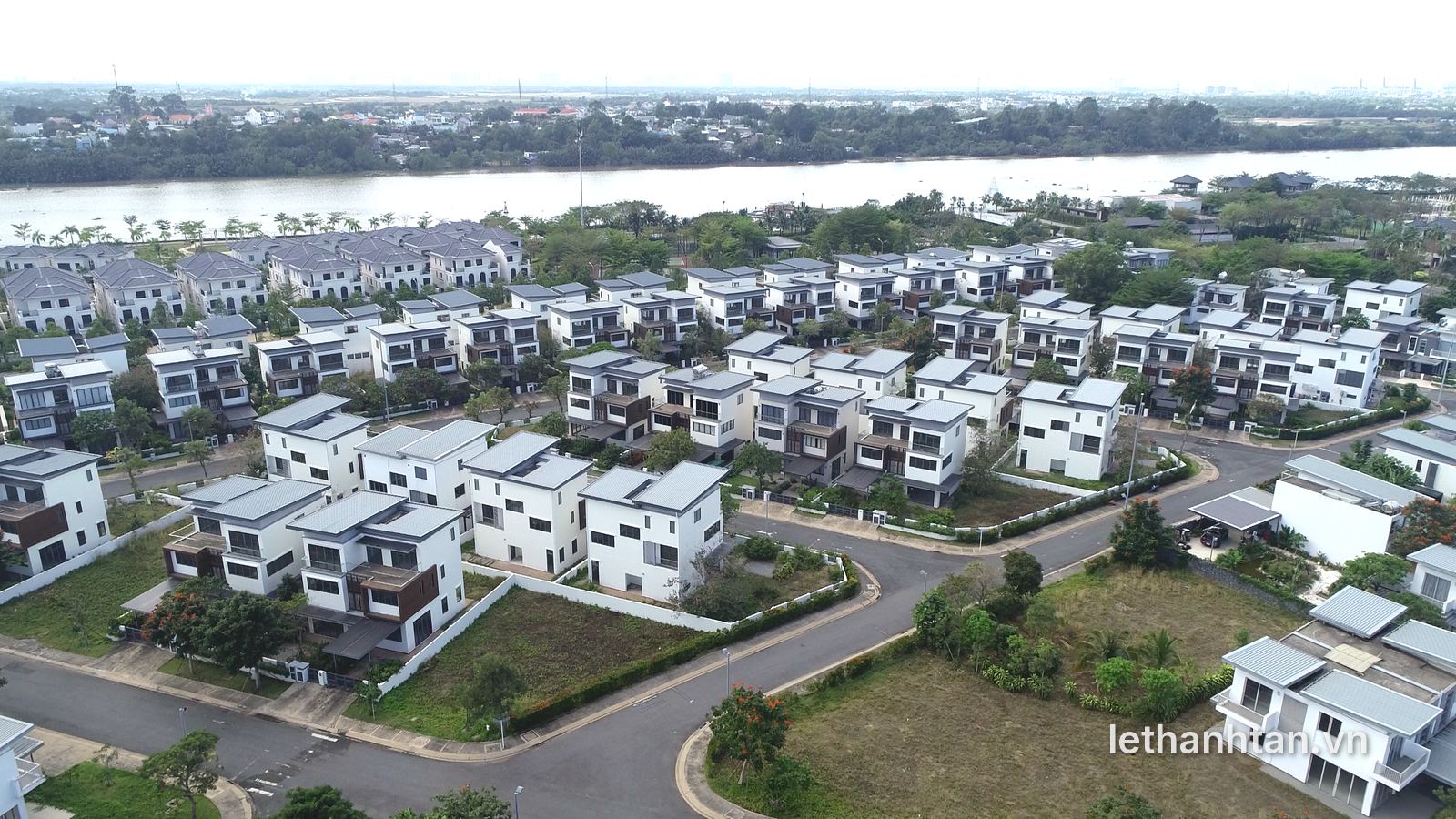Hình thực tế biệt thự Zone 5 Garden Villas Swanbay ven sông Đồng Nai