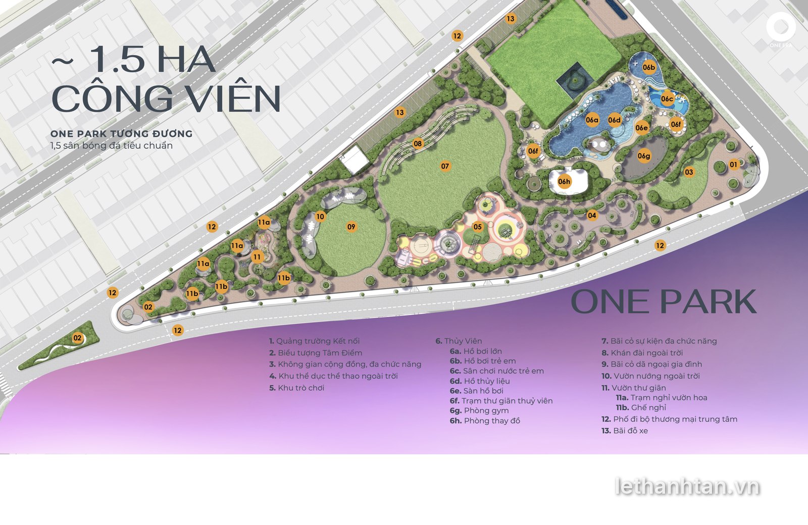 Mặt bằng công viên One Park One Era