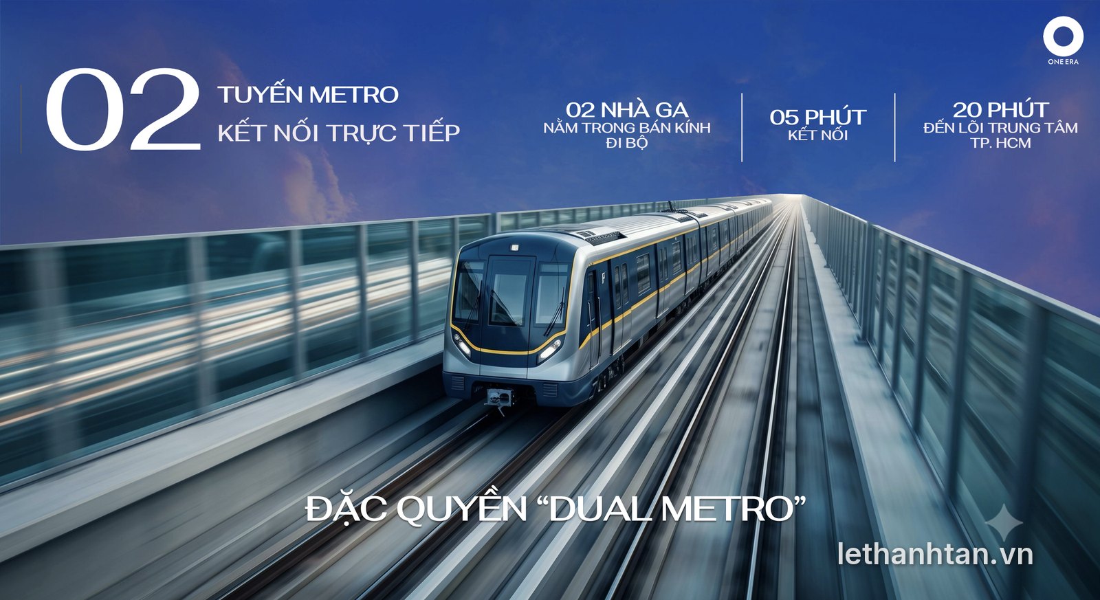 Hai tuyến metro kết nối One Era