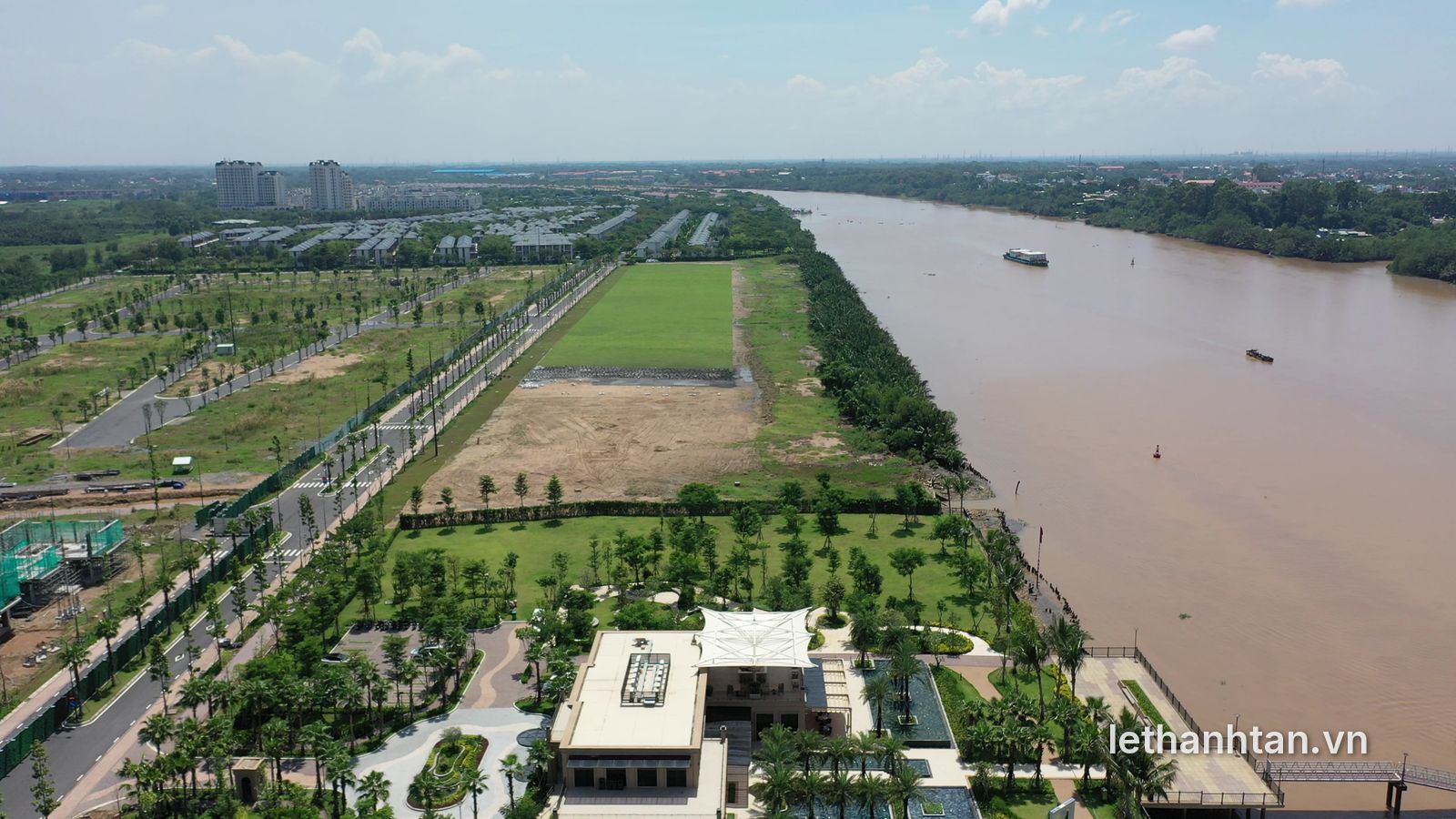Flycam đảo Đại Phước bên sông Đồng Nai