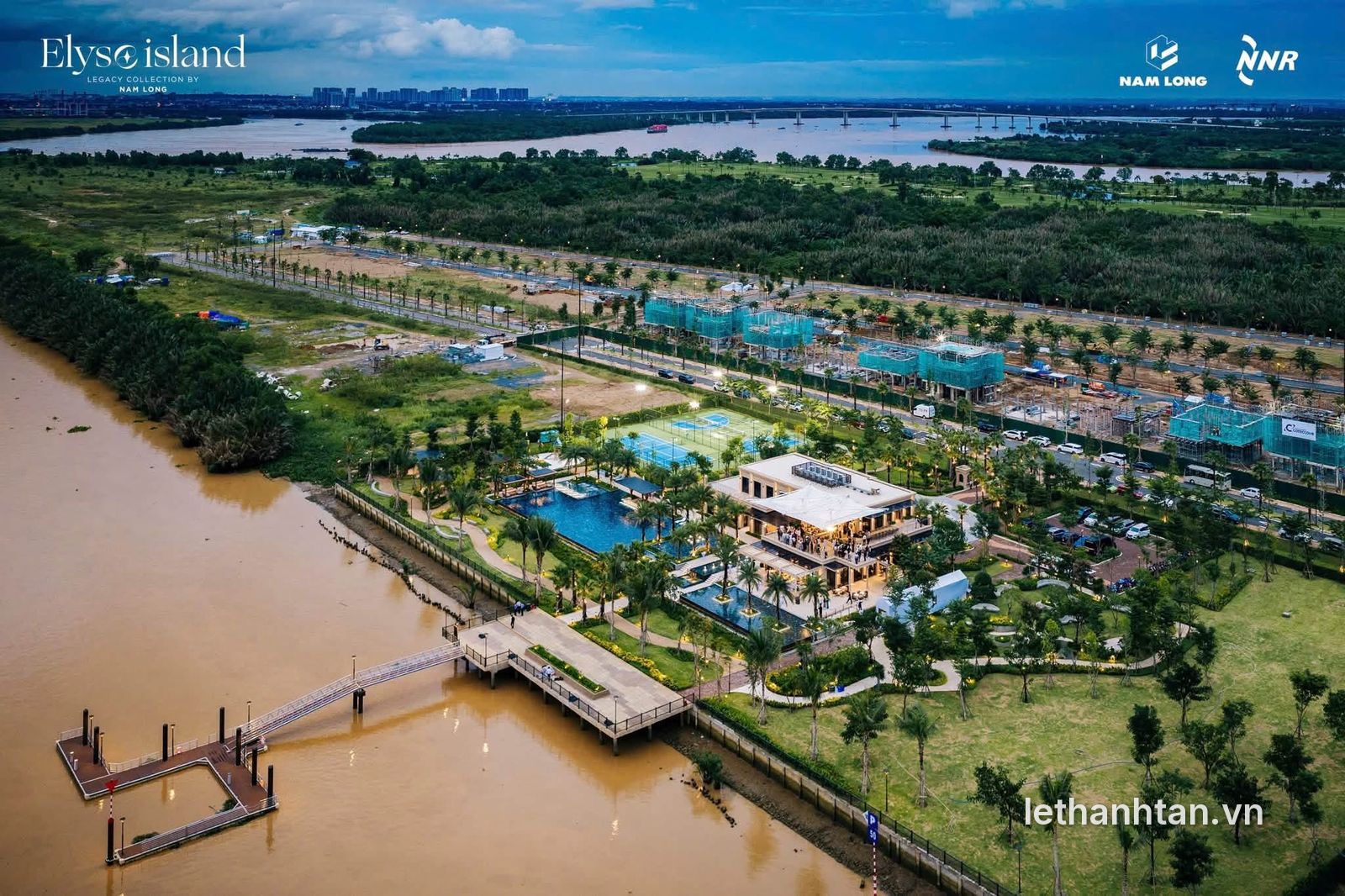 Flycam Elyse Island bên sông Đồng Nai