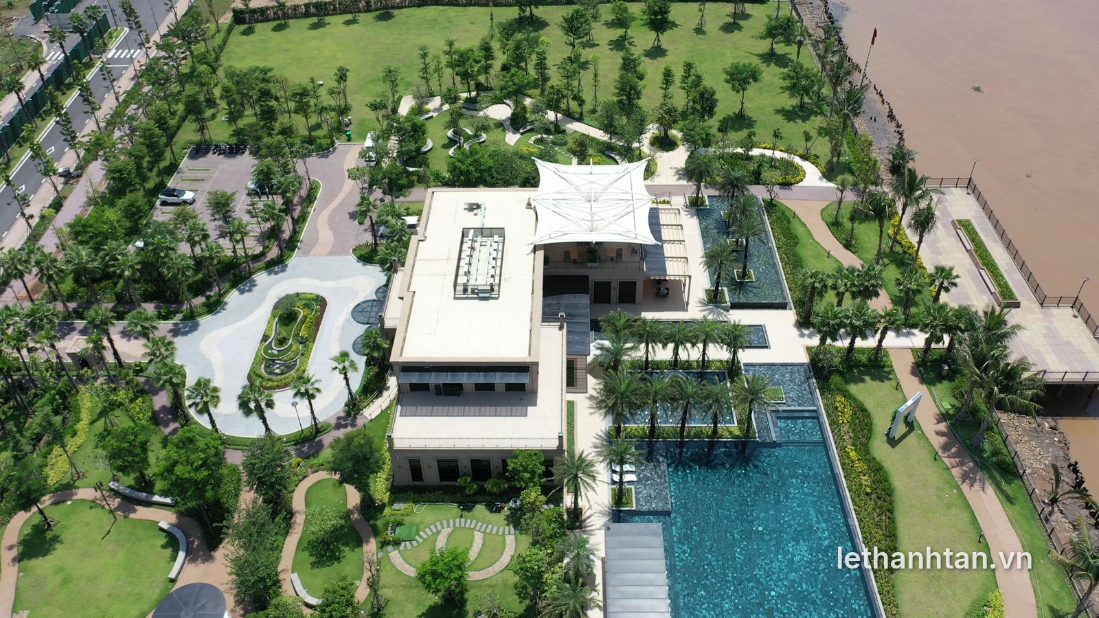 Flycam thực tế Elyse Marina Club bên sông Đồng Nai