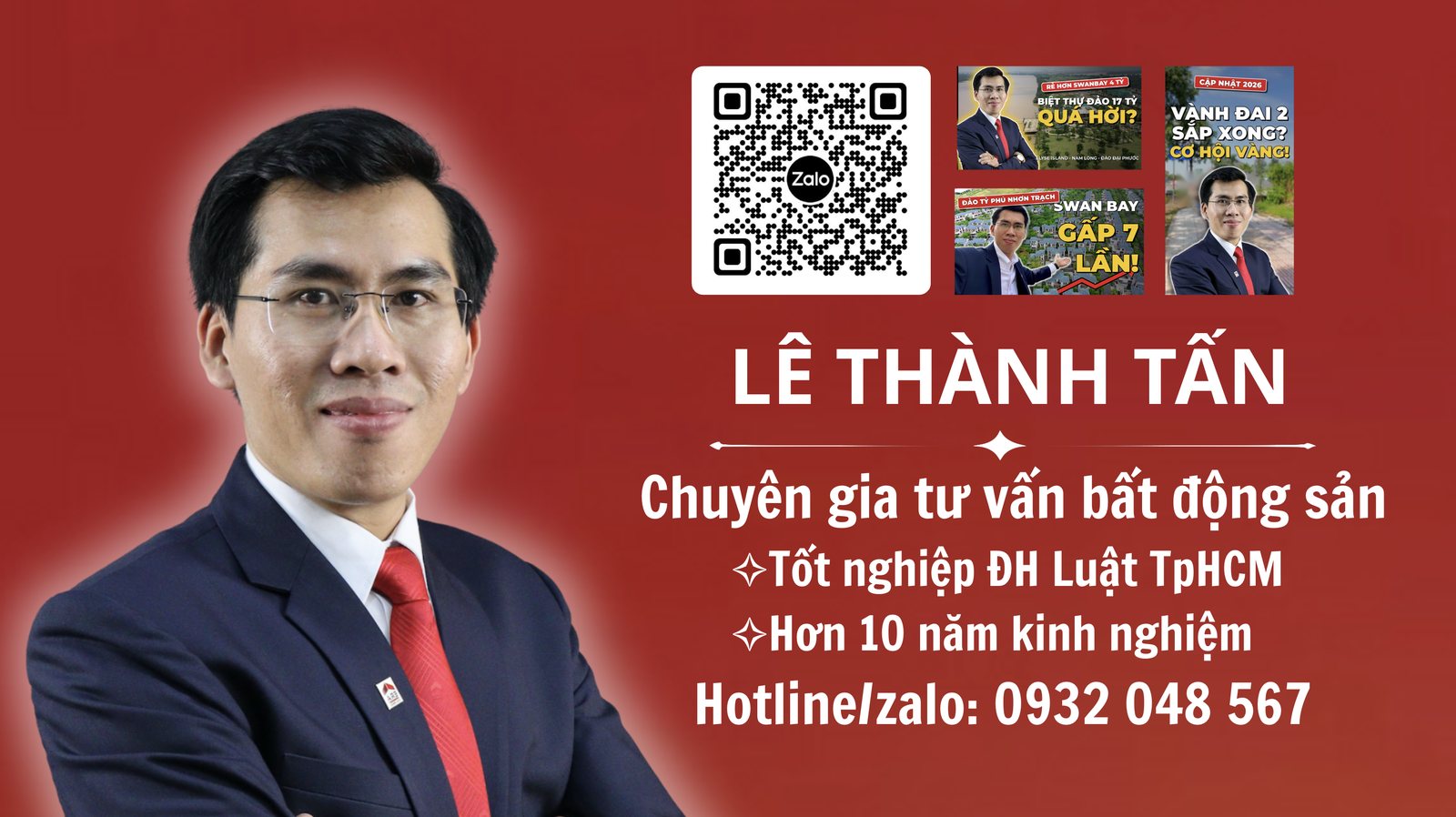 Lê Thành Tấn – chuyên gia tư vấn bất động sản, tốt nghiệp ĐH Luật TP.HCM, hơn 10 năm kinh nghiệm, Zalo 0932 048 567