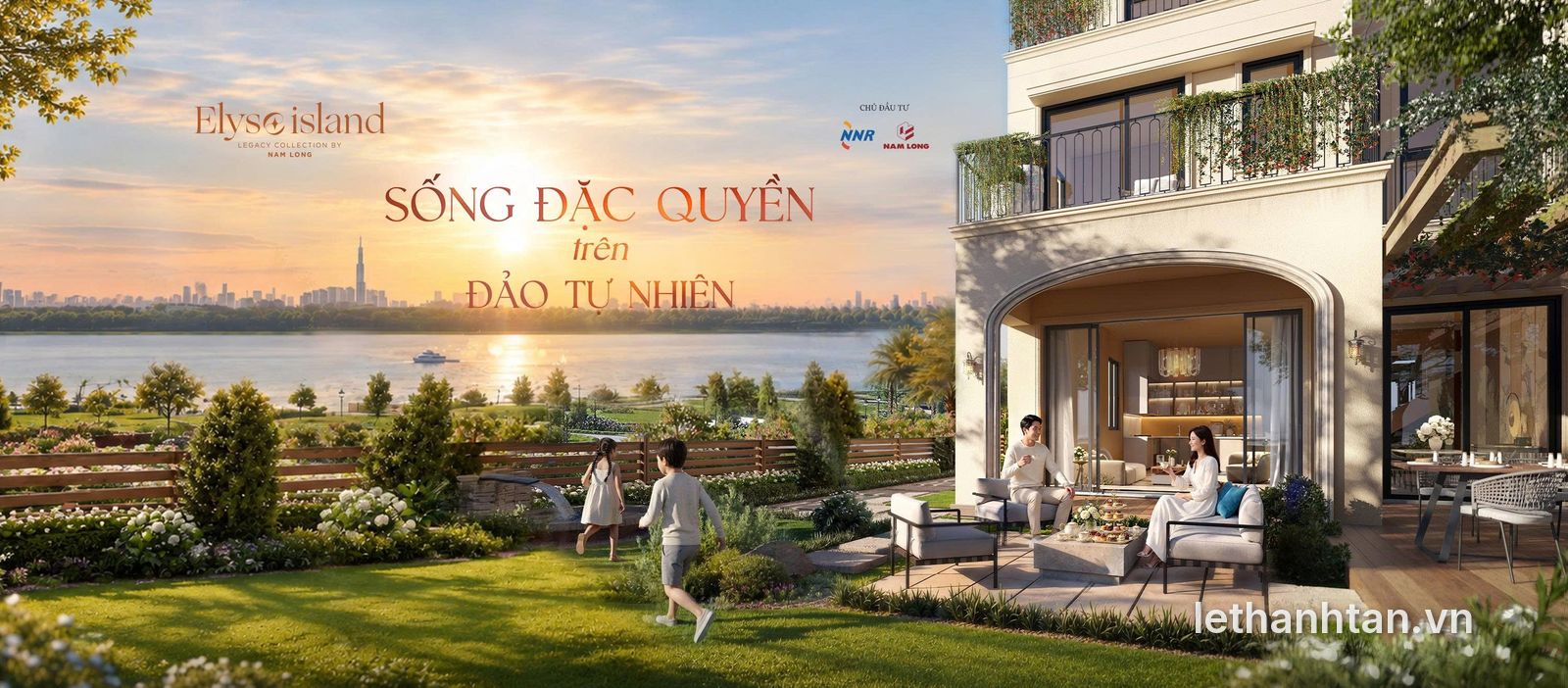 Không gian sống biệt thự ven sông Elyse Island