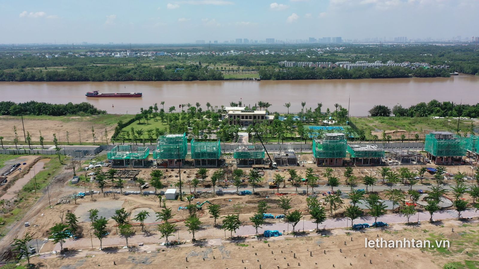 Sông Đồng Nai và Elyse Island nhìn từ flycam