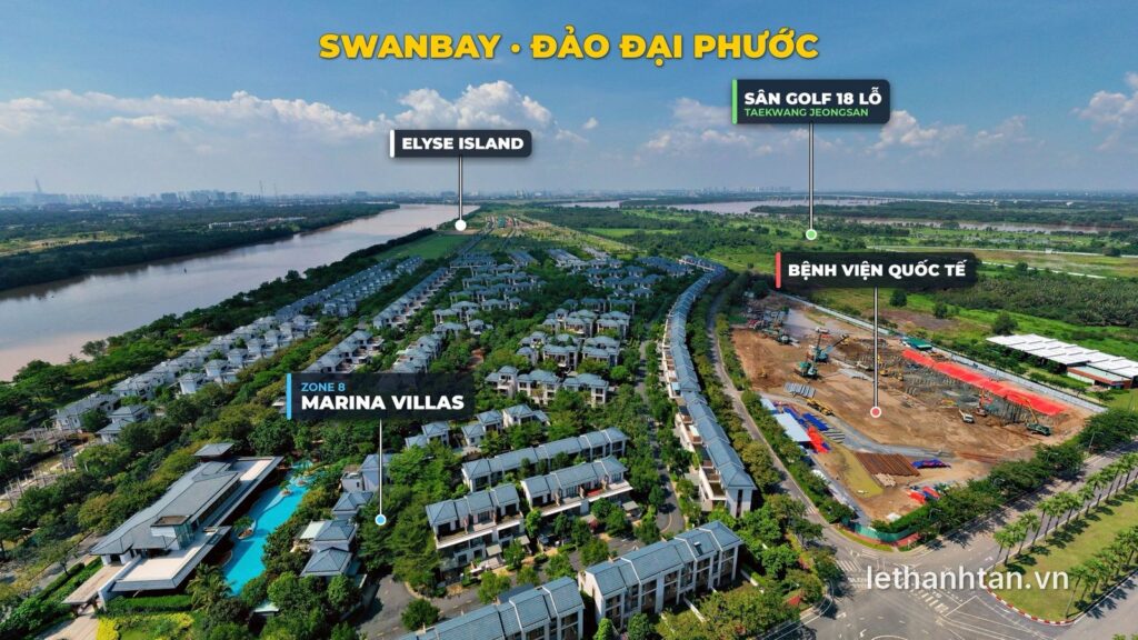 Swanbay đảo Đại Phước nhìn từ flycam tháng 10/2026