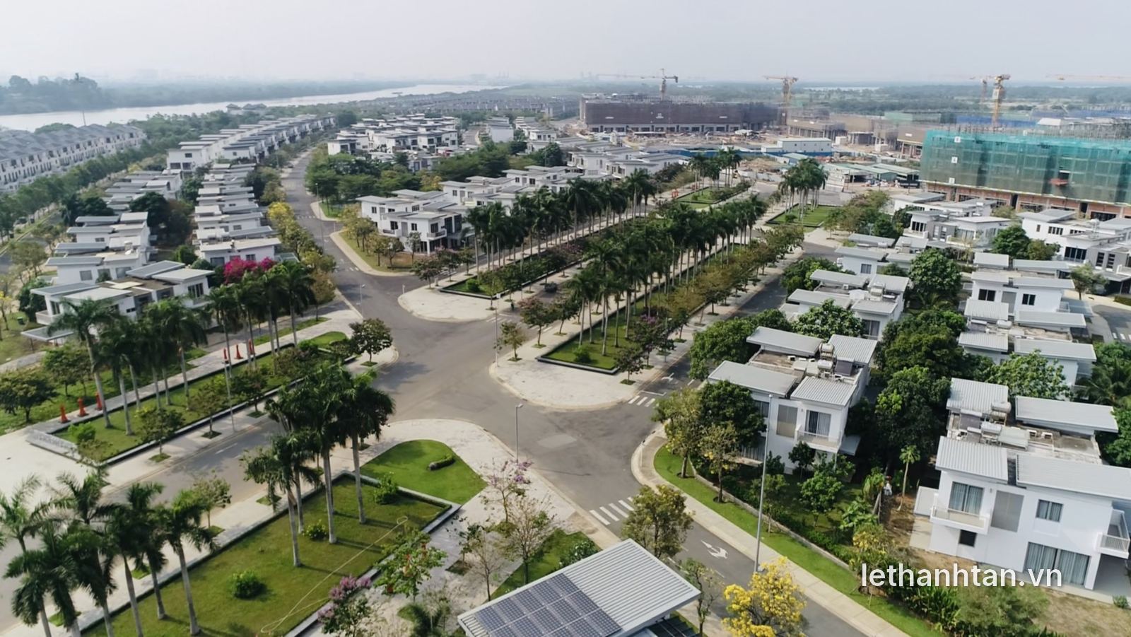 Phân khu Zone 5 Garden Villas Swanbay nhìn từ trên cao