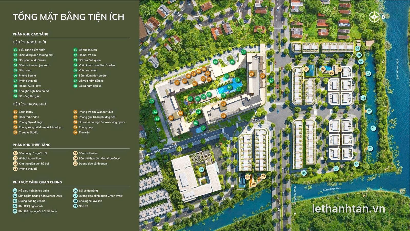 Tổng mặt bằng tiện ích Imperia Sensa Park