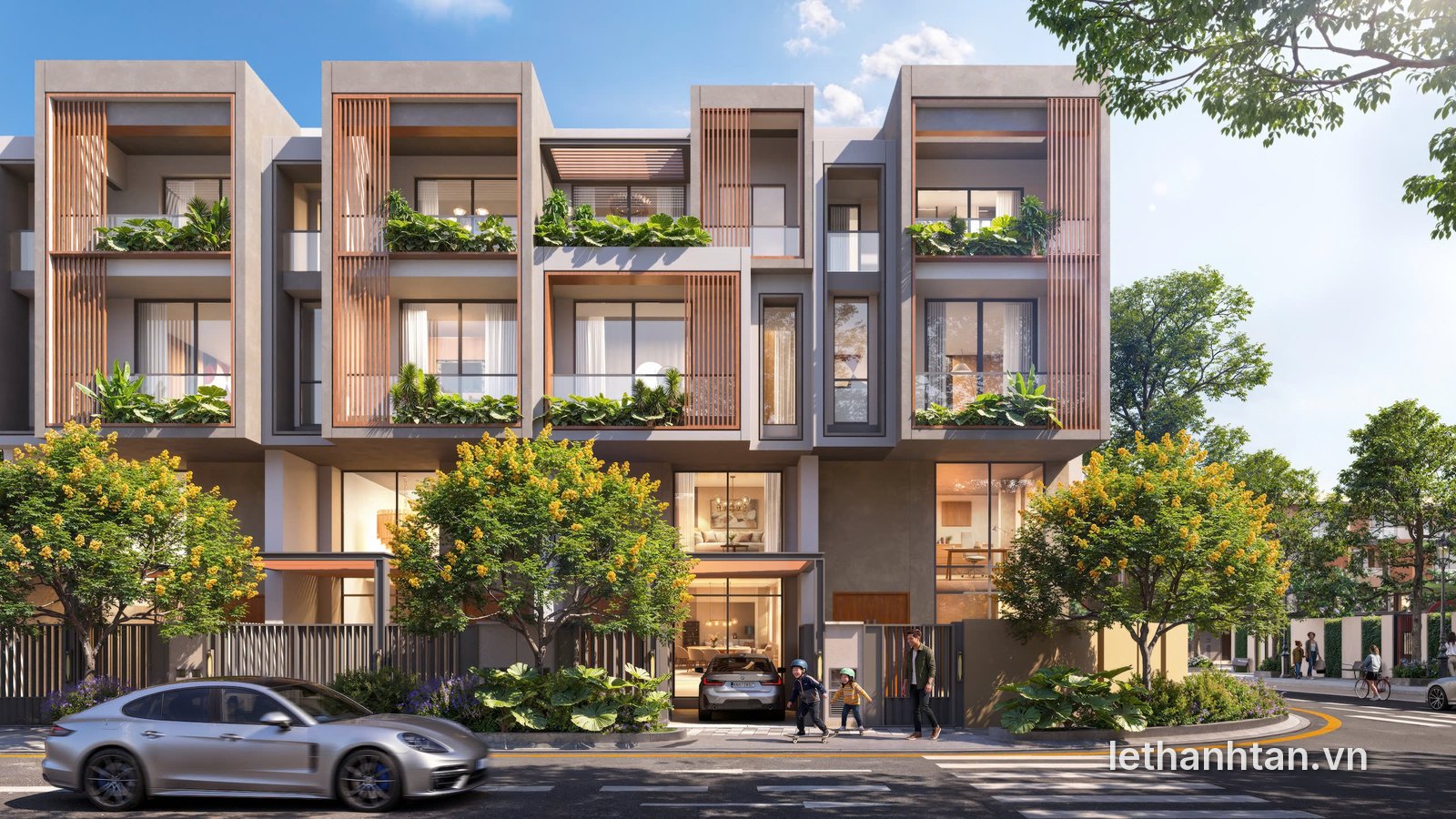 Townhouse 6x16 One Era phối cảnh mặt tiền
